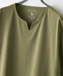 【HEAT BLOCKER/ヒートブロッカー】【まるで着る日傘！遮熱＆UVカット】コットンライク キーネックTシャツ 吸水速乾 アンチピリング イージーケア ユニセックス