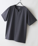 【HEAT BLOCKER/ヒートブロッカー】【まるで着る日傘！遮熱＆UVカット】コットンライク キーネックTシャツ 吸水速乾 アンチピリング イージーケア ユニセックス