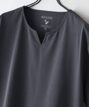 【HEAT BLOCKER/ヒートブロッカー】【まるで着る日傘！遮熱＆UVカット】コットンライク キーネックTシャツ 吸水速乾 アンチピリング イージーケア ユニセックス