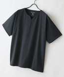 【HEAT BLOCKER/ヒートブロッカー】【まるで着る日傘！遮熱＆UVカット】コットンライク キーネックTシャツ 吸水速乾 アンチピリング イージーケア ユニセックス