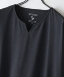 【HEAT BLOCKER/ヒートブロッカー】【まるで着る日傘！遮熱＆UVカット】コットンライク キーネックTシャツ 吸水速乾 アンチピリング イージーケア ユニセックス