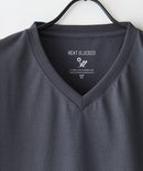 【HEAT BLOCKER/ヒートブロッカー】【まるで着る日傘！遮熱＆UVカット】コットンライク VネックTシャツ 吸水速乾 アンチピリング イージーケア ユニセックス