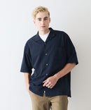 デオドラントドライ 吸水速乾 UVカット ストレッチ無地 ストライプ オープンカラーシャツ 開襟シャツ【BLUE STANDARD/ブルースタンダード】