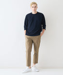 【Blue Standard/ブルースタンダード】ドライリップル フットボール切り替7分袖Tシャツカットソー 吸水速乾 ストレッチ イージーケア さらさら快適 晩夏初秋