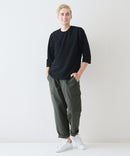 【Blue Standard/ブルースタンダード】ドライリップル フットボール切り替7分袖Tシャツカットソー 吸水速乾 ストレッチ イージーケア さらさら快適 晩夏初秋