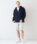 【Blue Standard/ブルースタンダード】ドライリップル フルジップパーカー 吸水速乾 ストレッチ イージーケア さらさら快適 日焼け対策 冷房対策