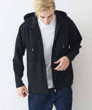 【Blue Standard/ブルースタンダード】ドライリップル フルジップパーカー 吸水速乾 ストレッチ イージーケア さらさら快適 日焼け対策 冷房対策