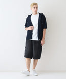 ドライリップル5分袖パーカー【BLUE STANDARD/ブルースタンダード】