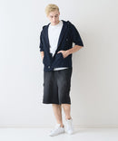 ドライリップル5分袖パーカー【BLUE STANDARD/ブルースタンダード】