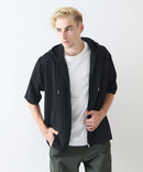 ドライリップル5分袖パーカー【BLUE STANDARD/ブルースタンダード】