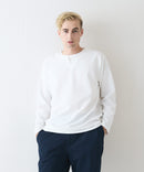 【Blue Standard/ブルースタンダード】ドライリップル フェイクレイヤード キーネックロンT カットソー 吸水速乾 ストレッチ イージーケア さらさら快適 晩夏初秋