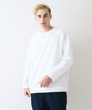 【Blue Standard/ブルースタンダード】ドライリップル フェイクレイヤード キーネックロンT カットソー 吸水速乾 ストレッチ イージーケア さらさら快適 晩夏初秋