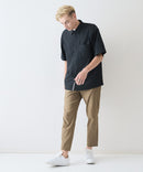 快適素材 リネンタッチ半袖シャツ ドライタッチ 速乾【NATURAL STORY/ナチュラルストーリー】