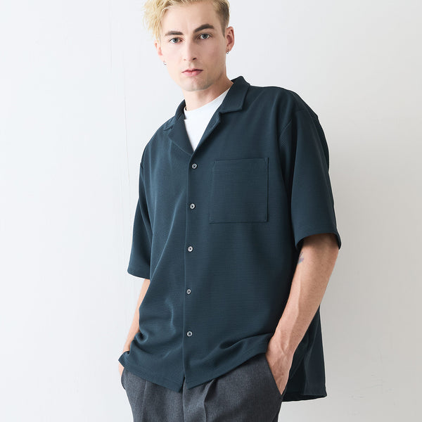 saya　マレットメット　デニムシャツ ダークブルー ボタン付きシャツ saya マレットメット デニムシャツ ダークブルー ボタン付き
