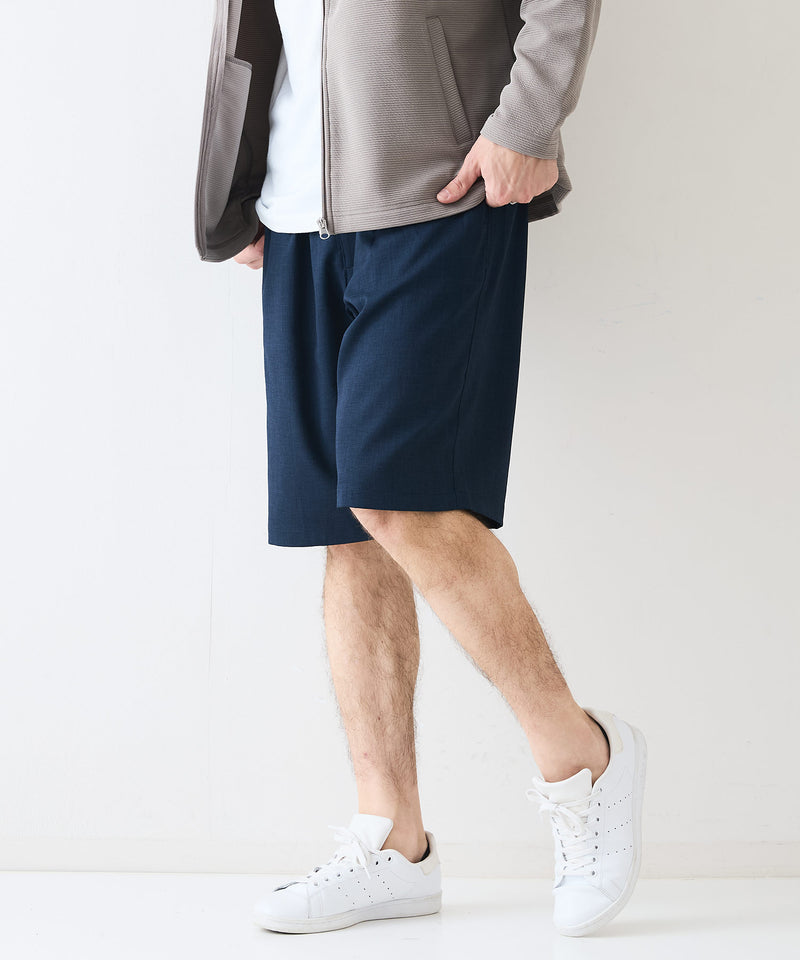 快適素材 リネンタッチ ショートパンツ ドライタッチ 速乾 シャリパン ストレッチ【NATURAL STORY/ナチュラルストーリー】