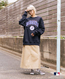 【MLB/メジャーリーグベースボール】 裏起毛 レトロロゴ クルーネックトレーナー スウェット