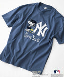 【PEANUTS×MLB】オリジナルデザインTシャツ 刺繍 ドロップショルダー ユニセックス