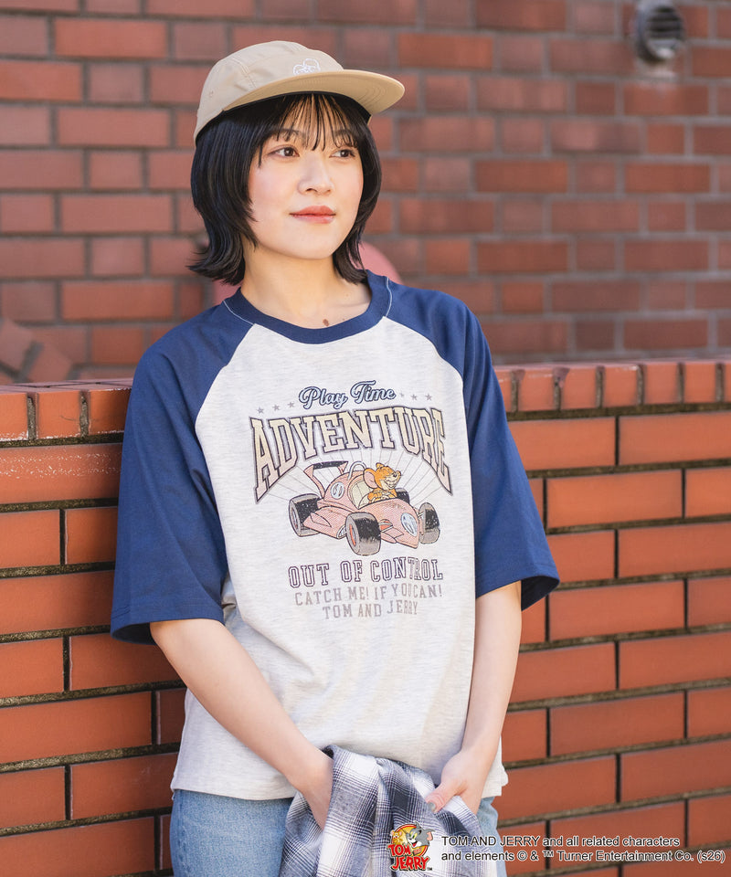 TOM＆JERRY/トムとジェリー】ラグラン7分袖Tシャツ