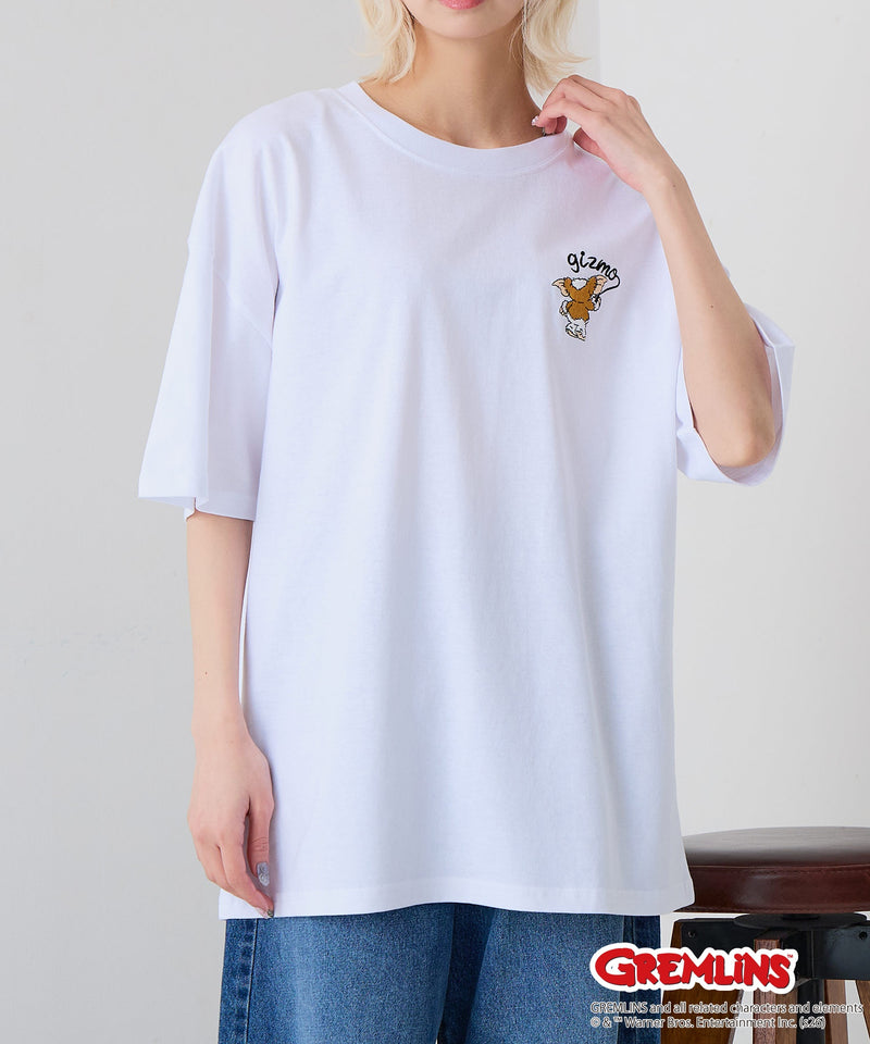 Gremlins/グレムリン】オリジナルデザインTシャツ 刺繍 ドロップ