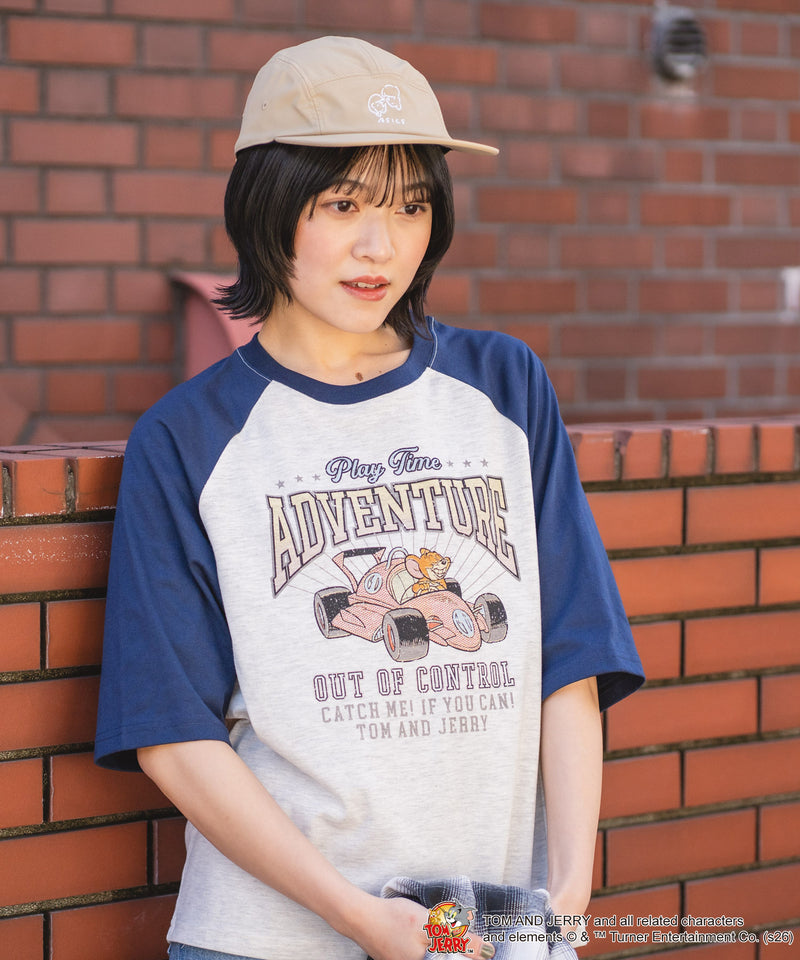 TOM＆JERRY/トムとジェリー】ラグラン7分袖Tシャツ