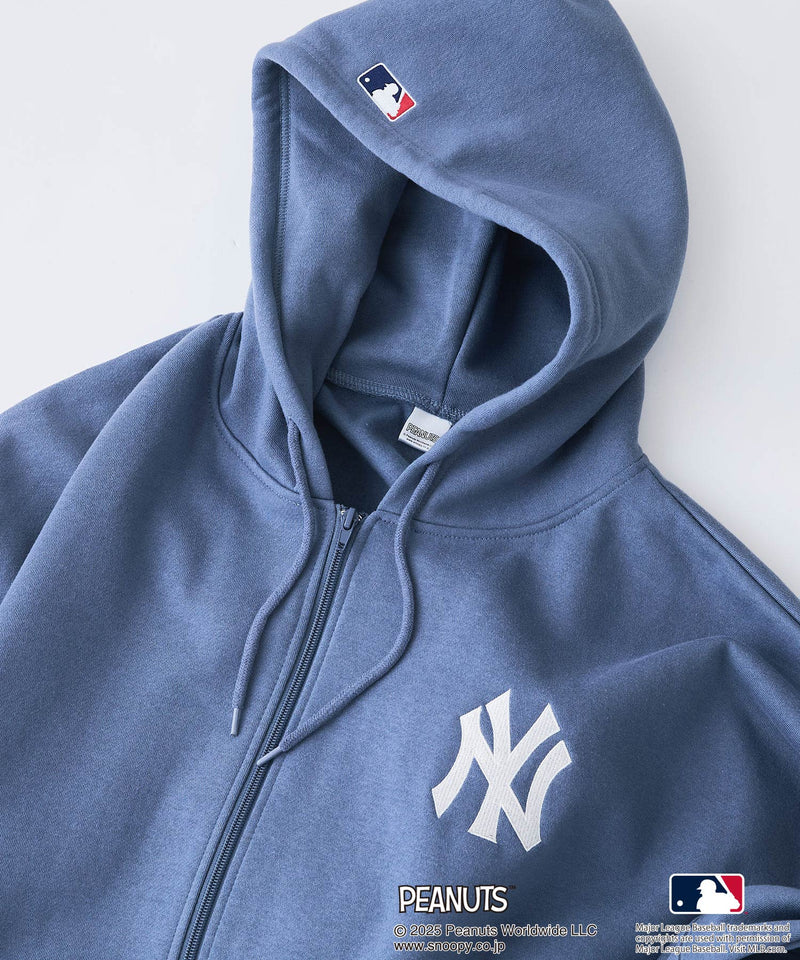 【PEANUTS×MLB】オリジナルデザイン フルジップパーカー ヤンキース ドジャース カブス キャラクター