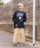 【MLB/メジャーリーグベースボール】 裏起毛 レトロロゴ クルーネックトレーナー スウェット