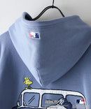 【PEANUTS/ピーナッツ】【ユニセックスデザインでリンクコーデにも◎】MLB×PEANUTS 裏起毛ジップパーカー 保温 キャラクター ドジャース ヤンキース ホワイトソックス