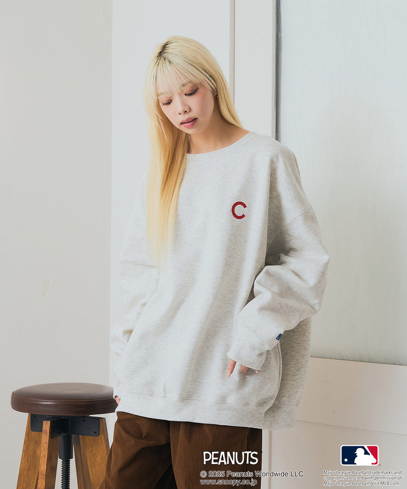 【PEANUTS×MLB】オリジナルデザイン 裏起毛トレーナー ヤンキース ドジャース カブス キャラクター