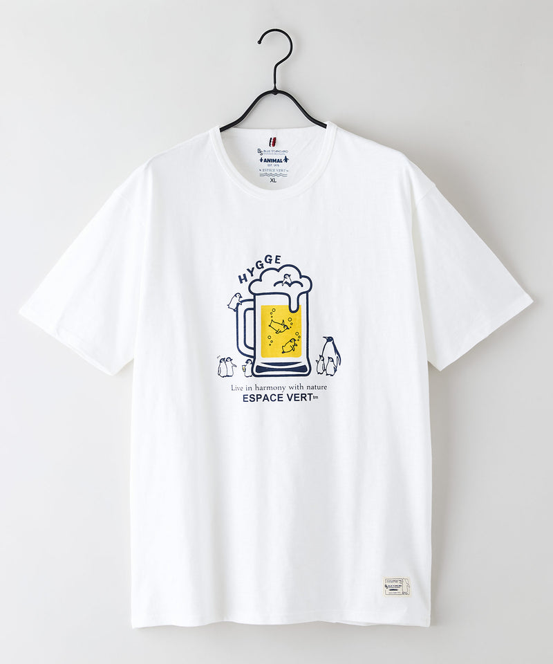 【Blue Standard/ブルースタンダード】スラブコットン アニマルプリント Tシャツzo