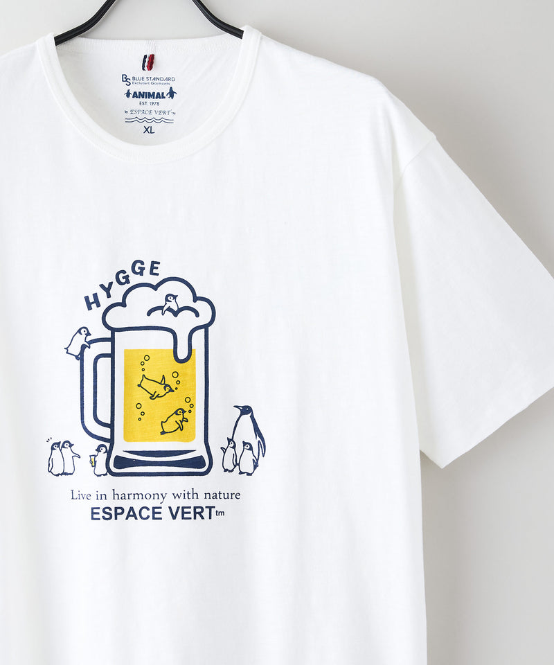 【Blue Standard/ブルースタンダード】スラブコットン アニマルプリント Tシャツzo