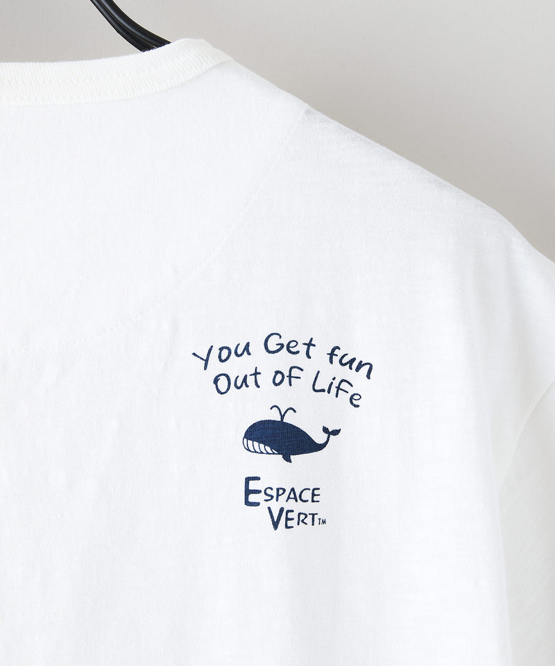 【Blue Standard/ブルースタンダード】スラブコットン アニマルプリント ポケット付Tシャツzo