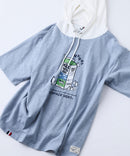 【Blue Standard/ブルースタンダード】スラブコットン アニマルプリント Tパーカーzo