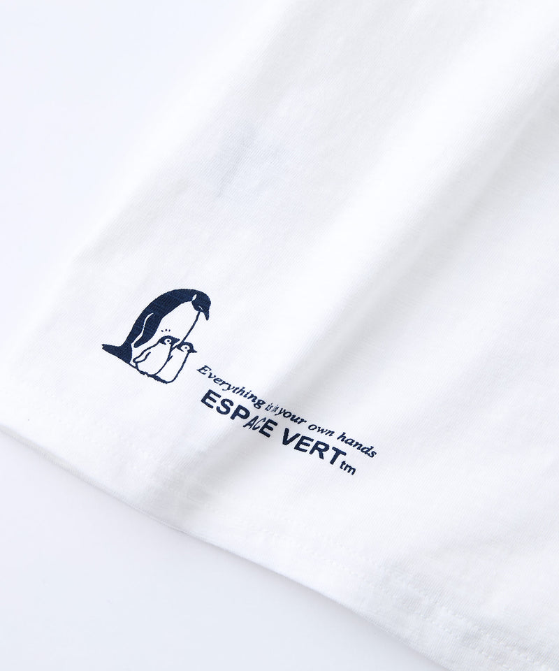 【Blue Standard/ブルースタンダード】スラブコットン アニマルプリント ポケット付Tシャツzo