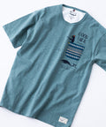 【Blue Standard/ブルースタンダード】スラブコットン アニマルプリント ポケット付Tシャツzo