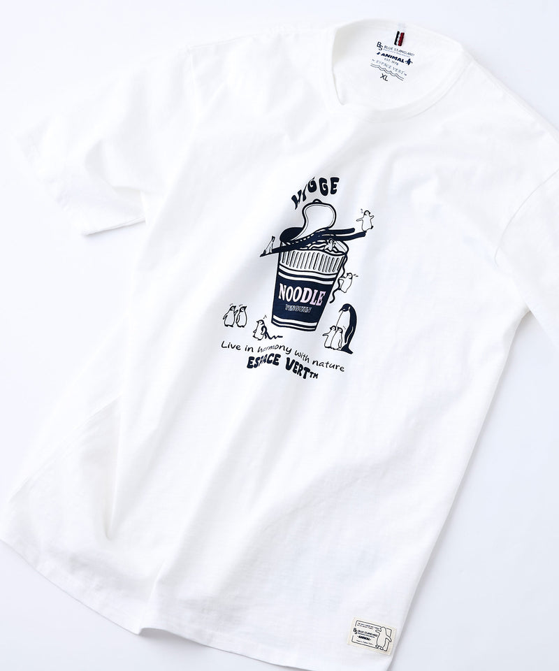 【Blue Standard/ブルースタンダード】スラブコットン アニマルプリント Tシャツzo