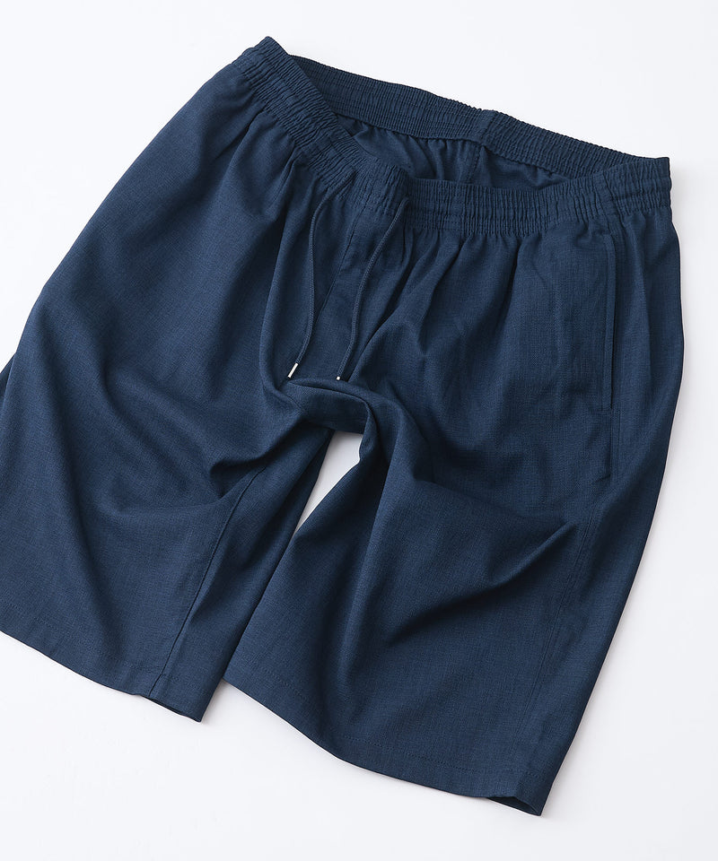 快適素材 リネンタッチ ショートパンツ ドライタッチ 速乾 シャリパン ストレッチ【NATURAL STORY/ナチュラルストーリー】