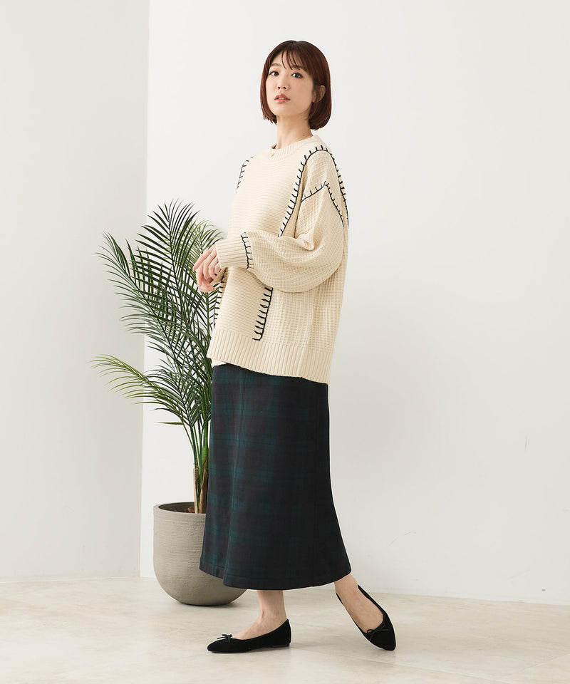 【C-FORT POINT/フォートポイント】裏地ベロア 台形スカート