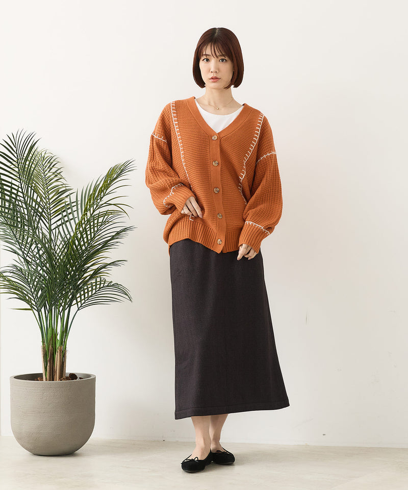 【C-FORT POINT/フォートポイント】裏地ベロア 台形スカート