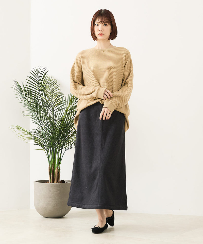 【C-FORT POINT/フォートポイント】裏地ベロア 台形スカート