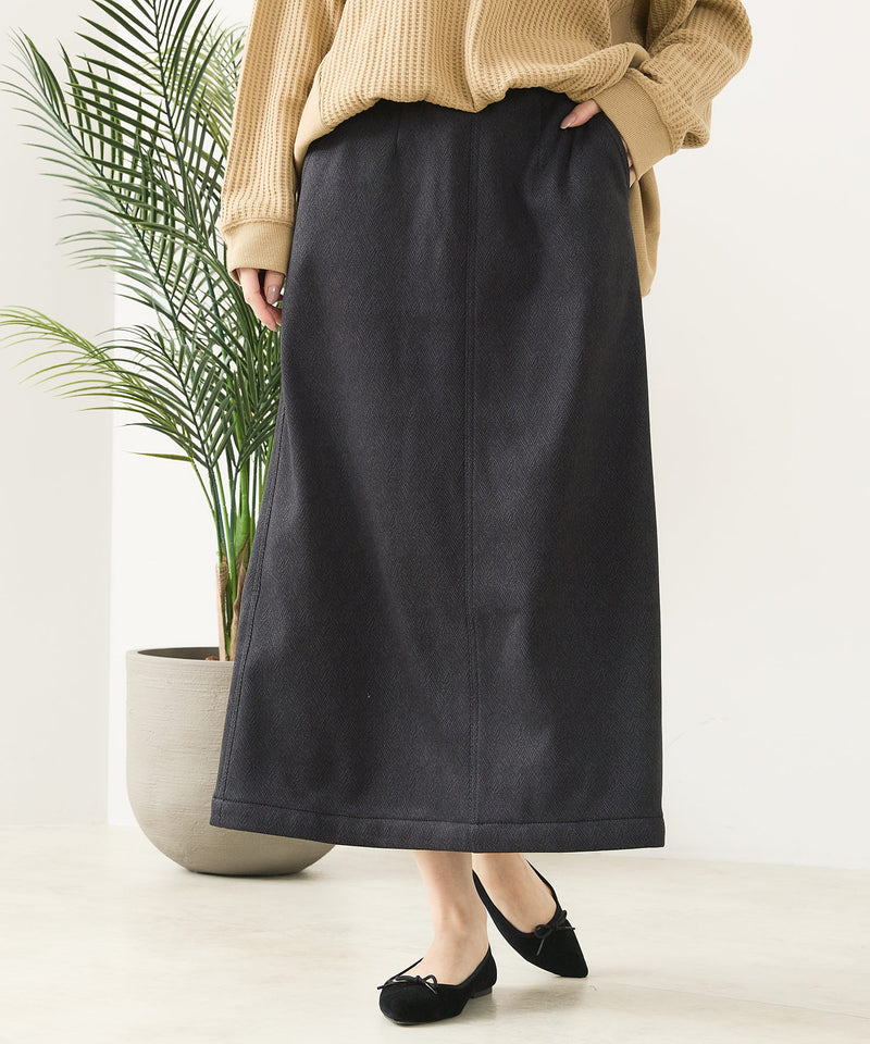 【C-FORT POINT/フォートポイント】裏地ベロア 台形スカート