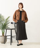 【C-FORT POINT/フォートポイント】裏地ベロア 台形スカート