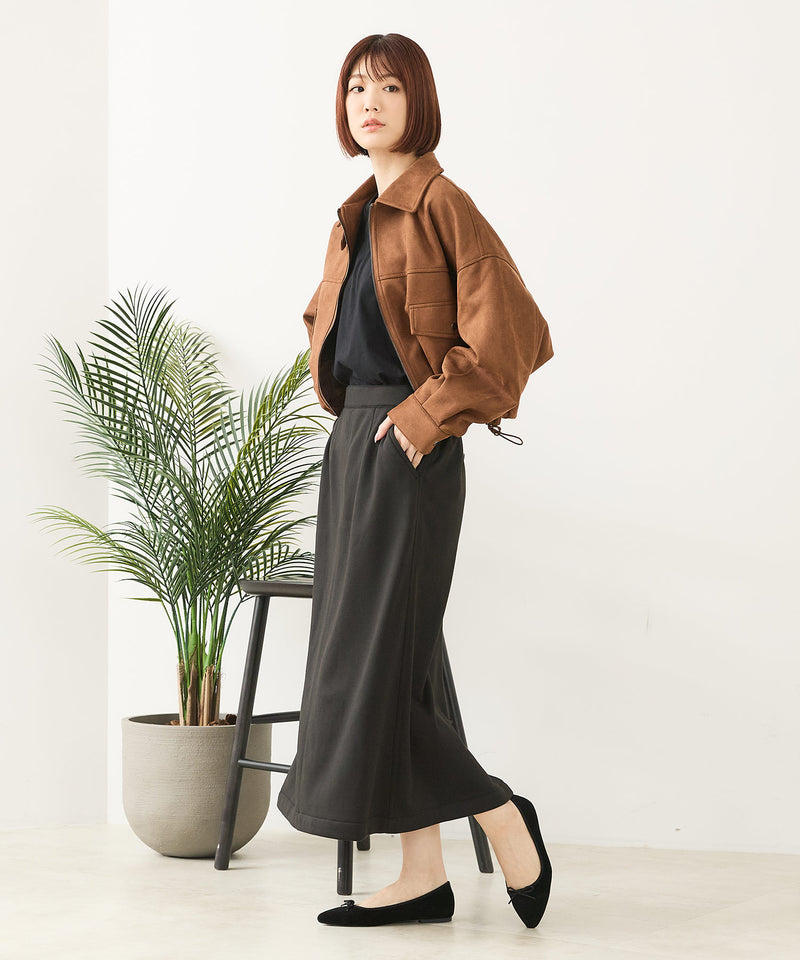 【C-FORT POINT/フォートポイント】裏地ベロア 台形スカート