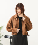 【fort point/フォートポイント】フェイクスウェード ショート丈 ブルゾン