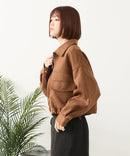 【fort point/フォートポイント】フェイクスウェード ショート丈 ブルゾン