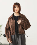 【fort point/フォートポイント】フェイクスウェード ショート丈 ブルゾン