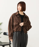 【fort point/フォートポイント】フェイクスウェード ショート丈 ブルゾン