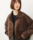 【fort point/フォートポイント】フェイクスウェード ショート丈 ブルゾン