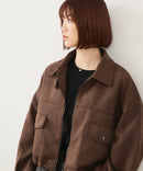 【fort point/フォートポイント】フェイクスウェード ショート丈 ブルゾン