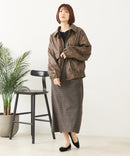 【fort point/フォートポイント】ムラ染め フェイクレザー オーバーサイズ ブルゾン