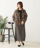 【fort point/フォートポイント】ムラ染め フェイクレザー オーバーサイズ ブルゾン